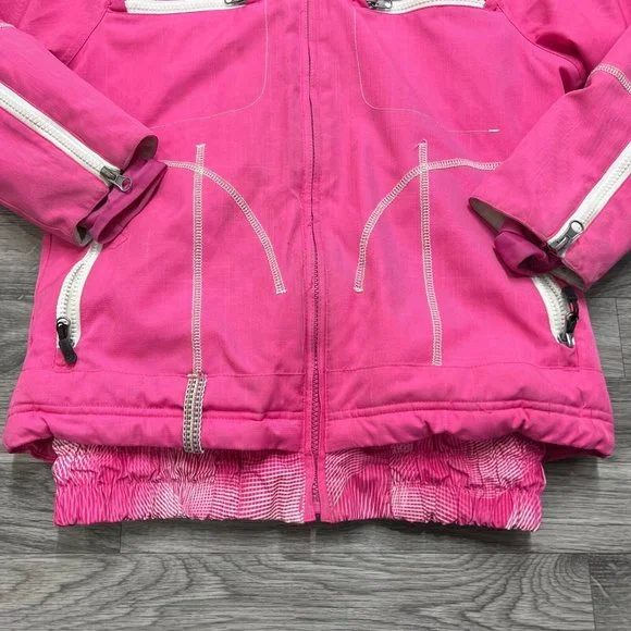 BOULDER GEAR Full Zip Up Long Sleeve Pink Snow Ski Jacket Girl's Size Medium